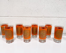 Load image into Gallery viewer, Vintage Jeanette Celestial Aztec Sun Highball Glasses - Set of 8
