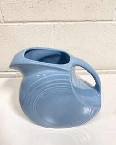 Vintage Blue Ceramic Fiesta Pitcher