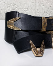 Load image into Gallery viewer, Double Strap Black Elastic Belt
