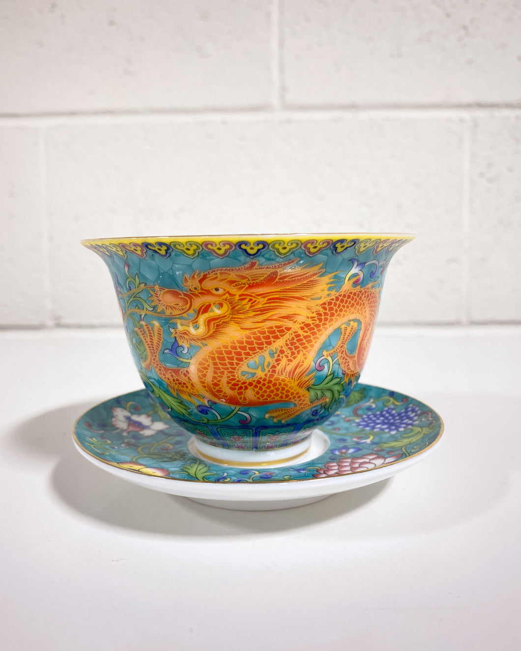 Porcelain Teacup with Coaster