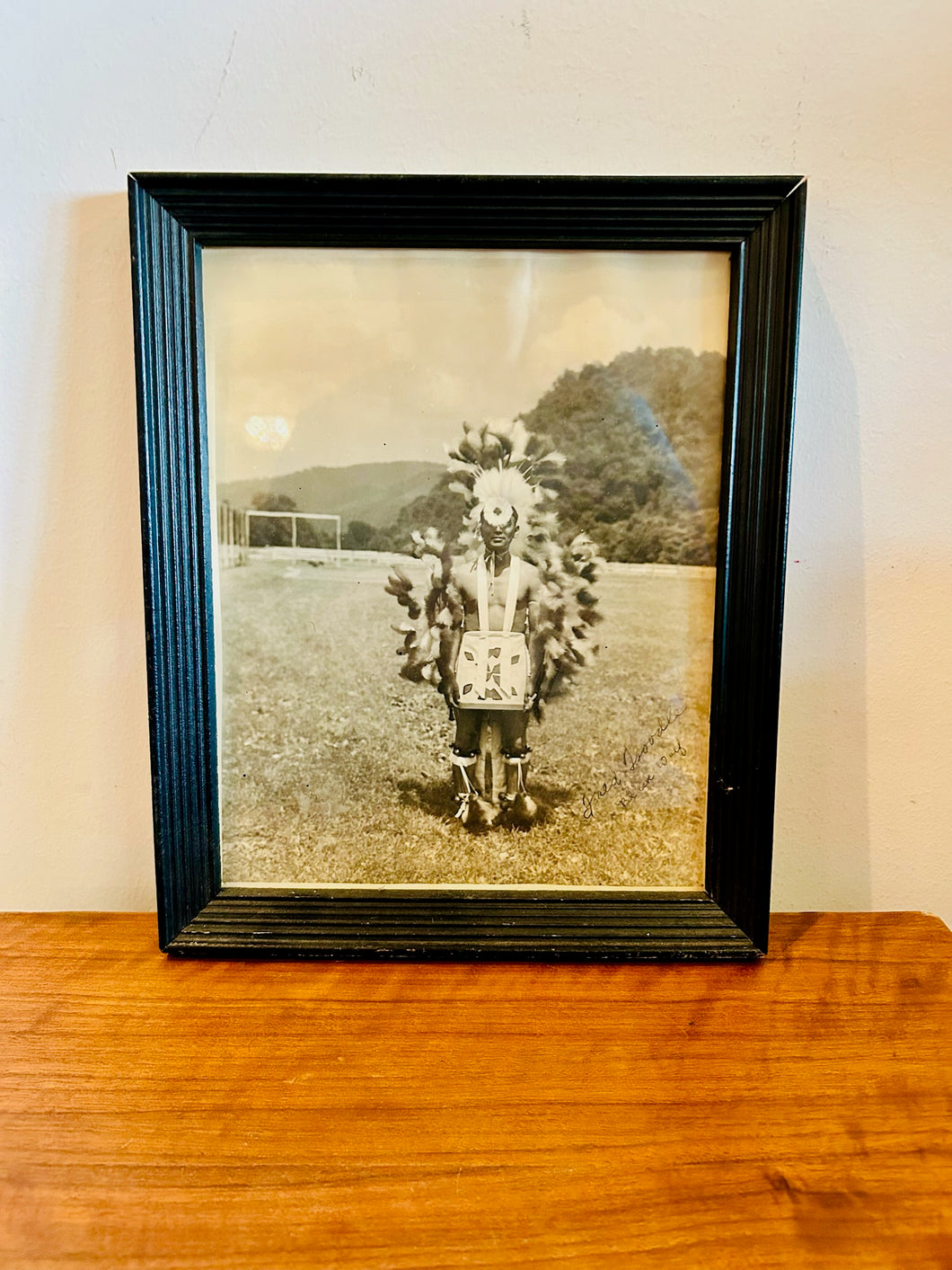 Native American Man Framed Vintage Photography Print