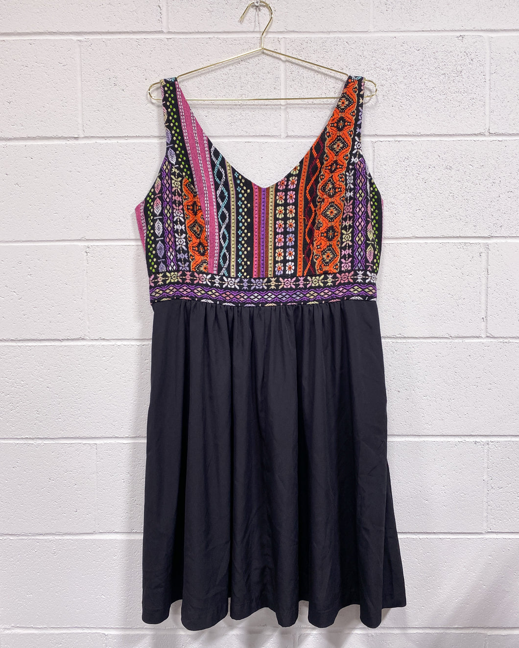 City Chic Black Dress with Knit Bodice (M) Sunbeam Vintage City Chic Black Dress with Knit Bodice (M) Sunbeam Vintage