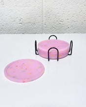 Load image into Gallery viewer, Pink Sprinkle Silicone Coasters - Set of 7
