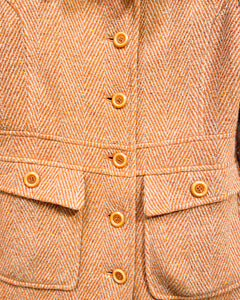 Orange Tweed Coat (XS)