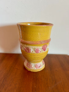 Yellow Ceramic Tall Vase