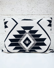 Load image into Gallery viewer, Rectangular Black and White Southwest Pillow
