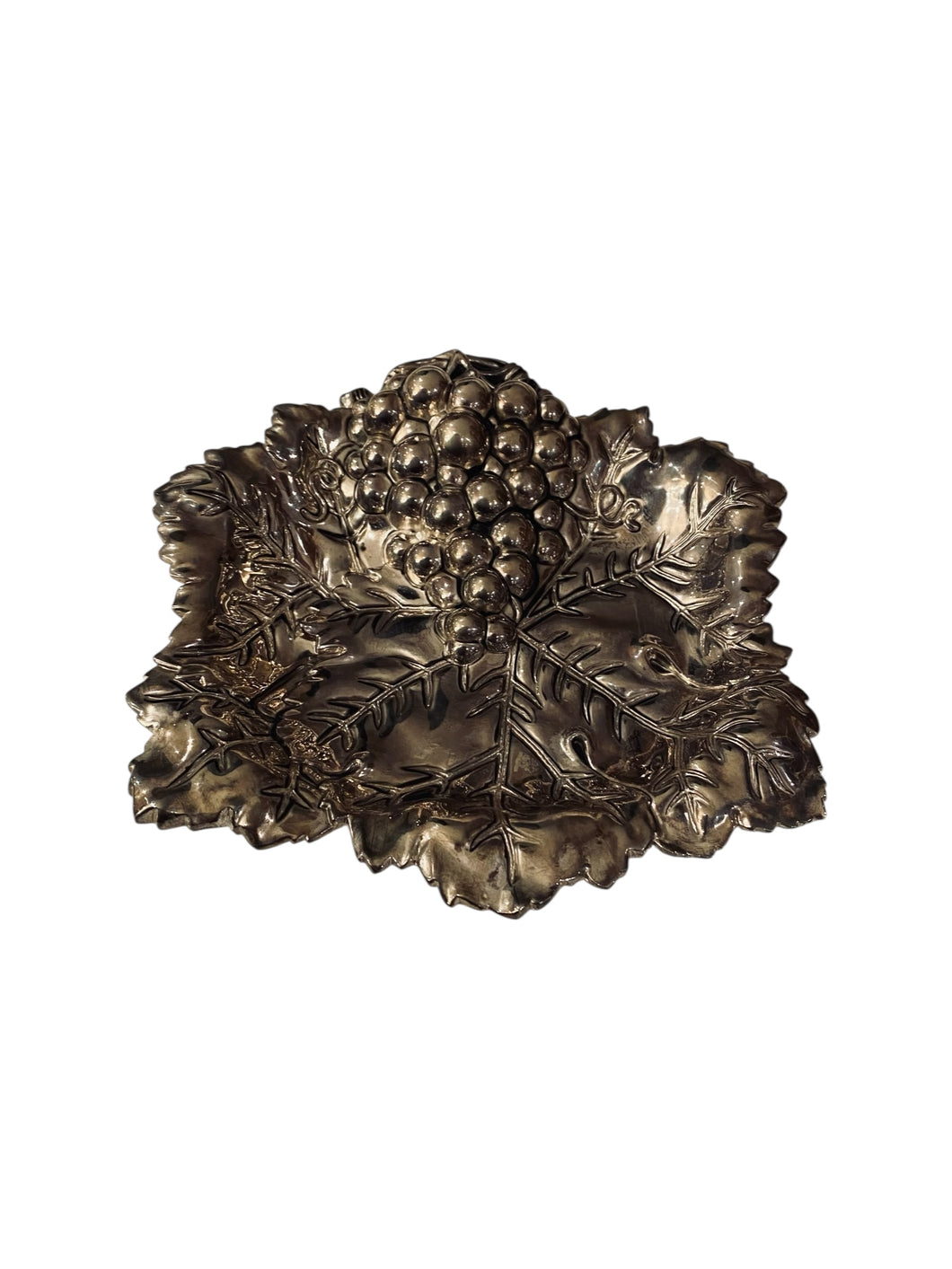 Silver Plated Grapes and Leaf Trinket Dish