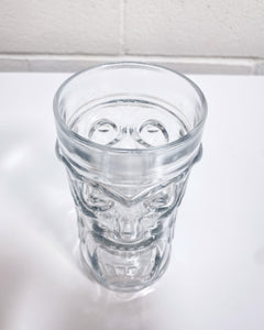 Tiki Mask Tall Drinking Glass