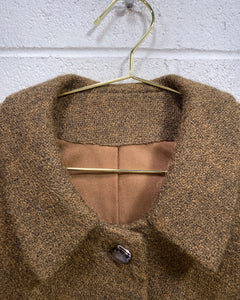Vintage Brown Wool Waist Jacket