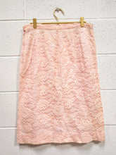 Load image into Gallery viewer, Vintage Peach Lace Blouse and Skirt Set - As Found
