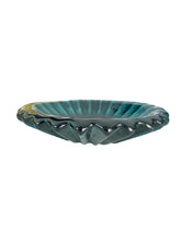 Load image into Gallery viewer, Heavy Dark Turquoise Hand Blown Ruffled Catchall

