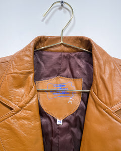 Vintage Caramel Leather Jacket (42)