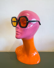 Load image into Gallery viewer, Black and Amber Octagonal Sunnies
