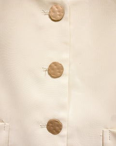 Cream Button Up Vest (M)