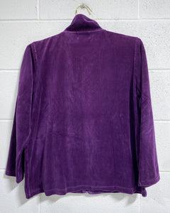 Vintage Purple Velour Sweater (S)