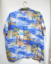 Load image into Gallery viewer, Vintage Blue Hula Girl Hawaiian Shirt (XL)
