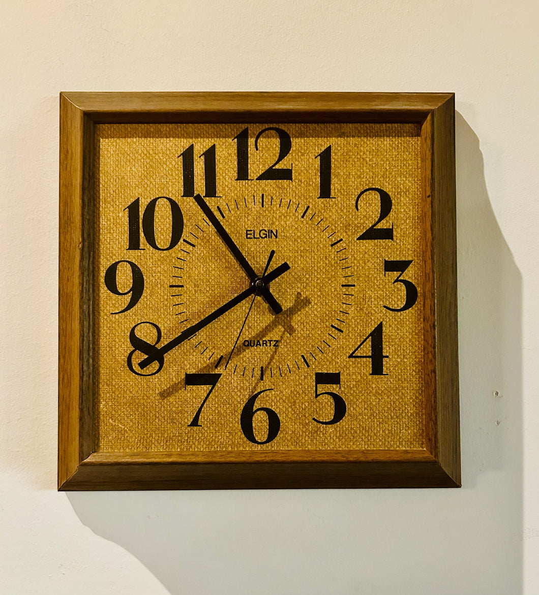 Elgin Quartz Numeric Square Wall Clock