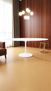 White Top Daisy Dining Table  78"
