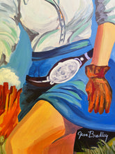 Load image into Gallery viewer, Space CowGirl #1 Painting by Jean Bradley
