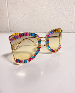 Multicolor Jeweled Sunglasses