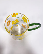 Load image into Gallery viewer, Glass “Flower Power” Coffee Cup
