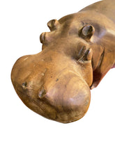 Load image into Gallery viewer, Large Wood Carved Hippo
