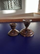 Load image into Gallery viewer, Sterling Silver Crown Candle Holder Set
