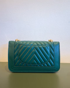 Forest Green Quilted Purse