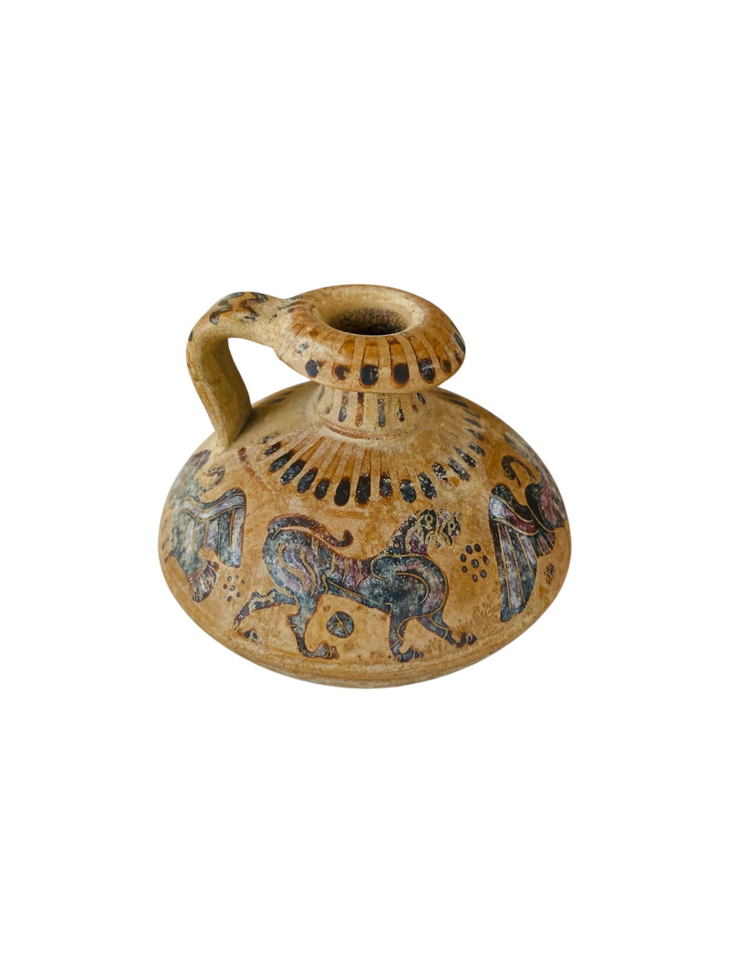 Small Greek Vase with Lions and Birds