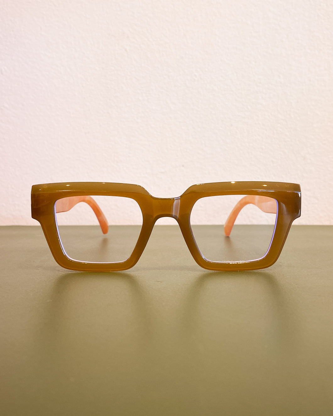 Mocha Colored Fashion Glasses