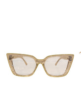 Load image into Gallery viewer, Fashionista Cat Eye Glasses with Yellow Accent
