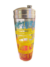Load image into Gallery viewer, 1950s Large Cocktail Shaker Turquoise and Yellow
