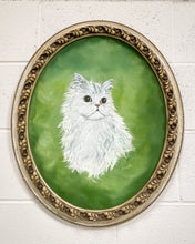 Load image into Gallery viewer, Vintage Painting of a White Fluffy Cat - Signed by Jeanette
