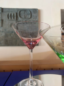 Marquis By Waterford Pink Polka Dot Martini Glass set of 3