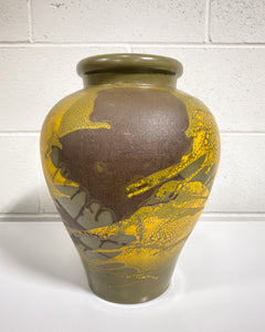 Large Ceramic Vase in Earth Tones
