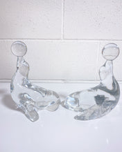 Load image into Gallery viewer, Vintage Martinsville Glass Seal Bookends
