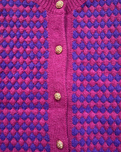 Purple and Berry Knit Cardigan