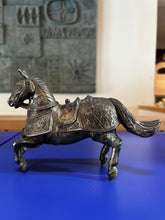 Load image into Gallery viewer, Antique French Horse Statue Casted metal Silverplated
