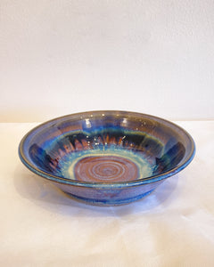 Glazed Bowl in Blue and Purple