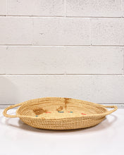 Load image into Gallery viewer, Vintage Woven Tray with Color Accents - As Found
