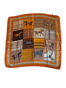 Silkie Smooth Equestrian Orange Scarf