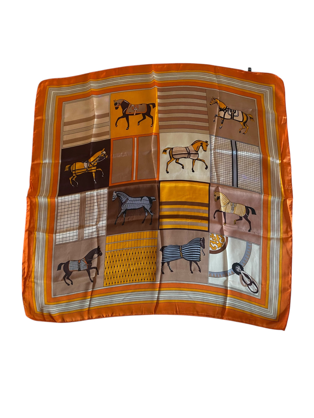 Silkie Smooth Equestrian Orange Scarf