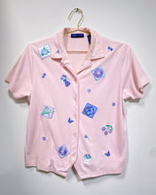 Load image into Gallery viewer, Vintage Pink Blouse with Gardening Motif (PL)
