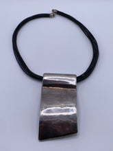 Load image into Gallery viewer, Modernist Choker with Sterling Oversized Pendant
