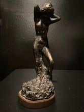 Load image into Gallery viewer, Pierre Bonnard’s bronze tone sculpture Girl Bathing
