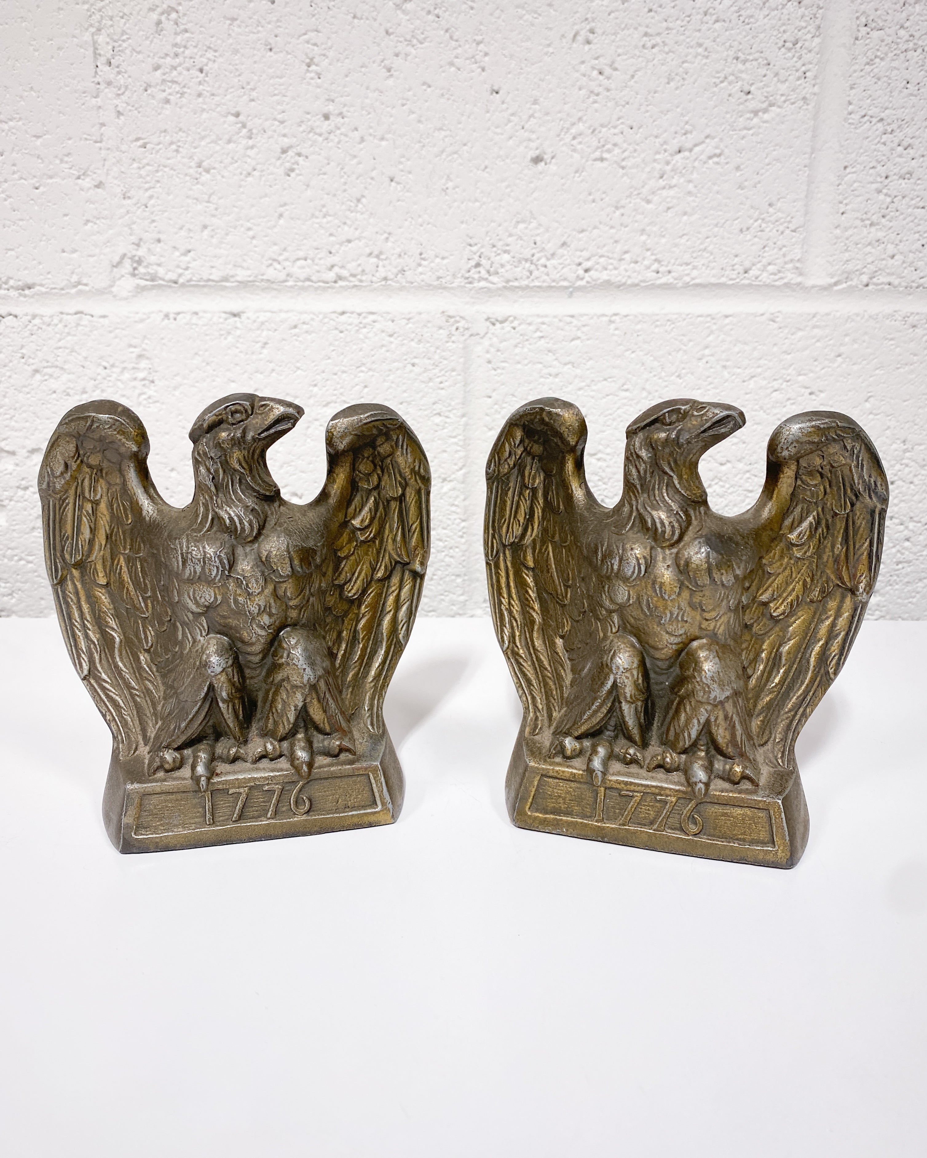 Vintage Pair of Brass Eagle Bookends hotsell