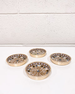 Vintage Set of 4 Mosaic Tile Coasters