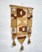Load image into Gallery viewer, Vintage Fiber Art Wall Hanging
