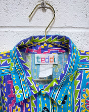 Load image into Gallery viewer, Vintage Colorful Blouse with Elastic Waist (S)
