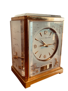 Mid 20th Century Jaeger-LeCoultre Chinoiserie Mantle Clock